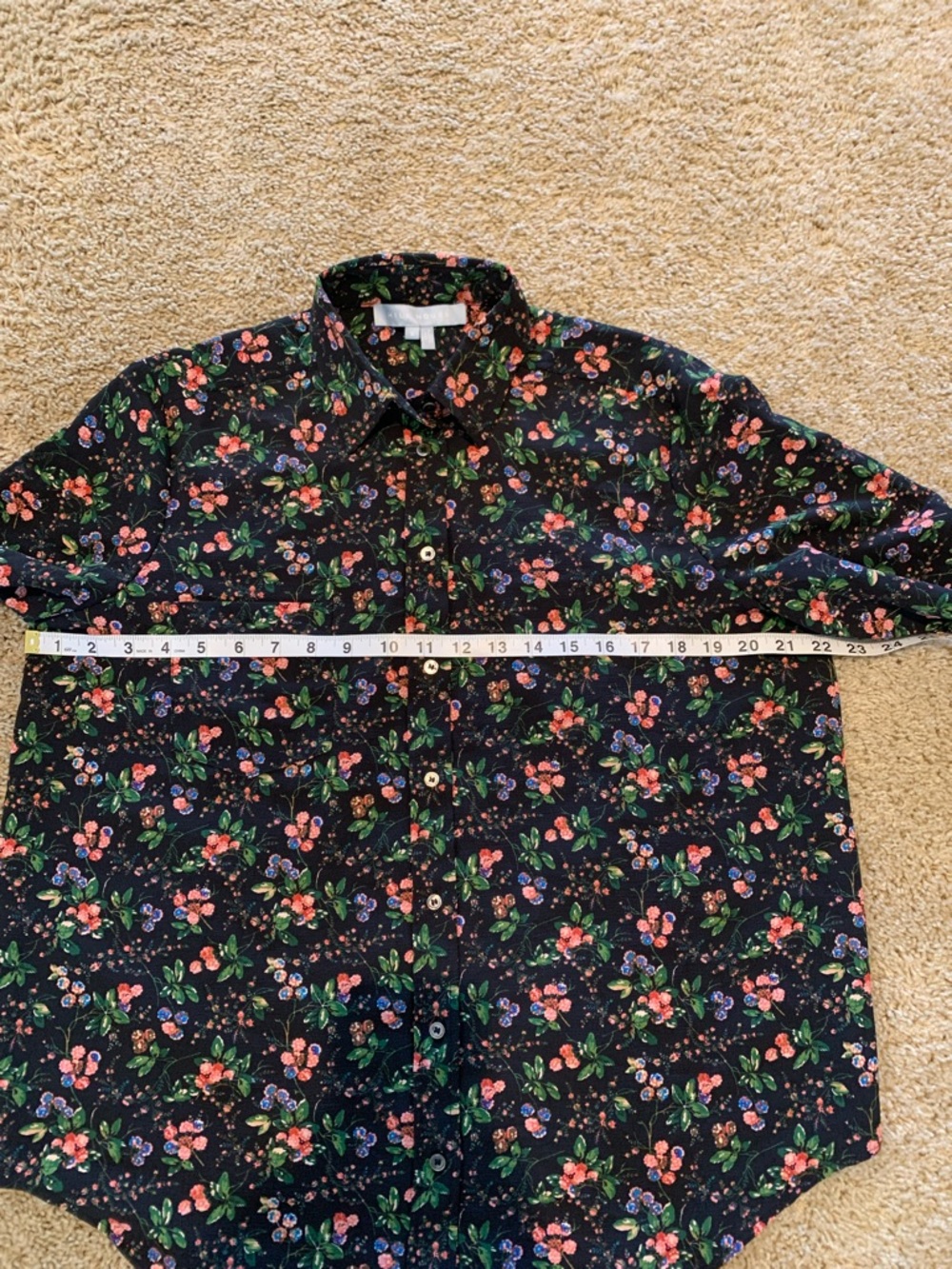 EUC Hill House Women’s The Malone Multi Color Floral Chic Collar Button-Up Shirt - Picture 7 of 11
